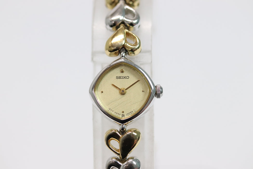 Seiko 1E20-5280 14mm Gold Tone Dial Quartz Watch From Japan 001 6333860 - World Quickdo