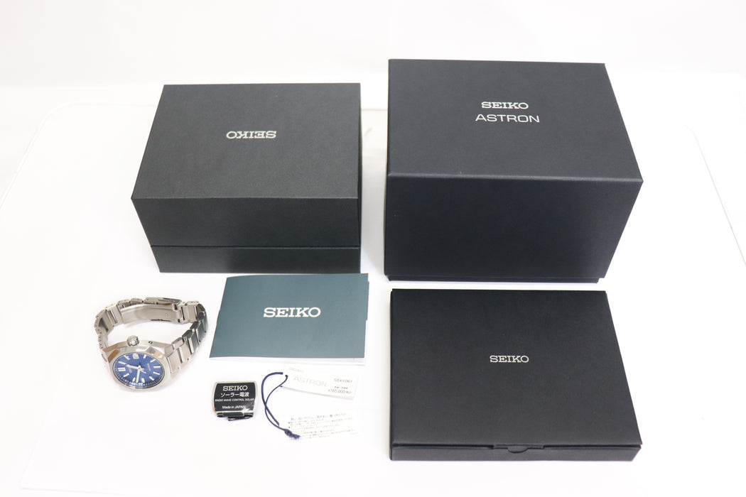 Seiko Astron Nexter DYNA SBXY061 Solar Radio Analog Watch 39mm 087 6415127 - World Quickdo