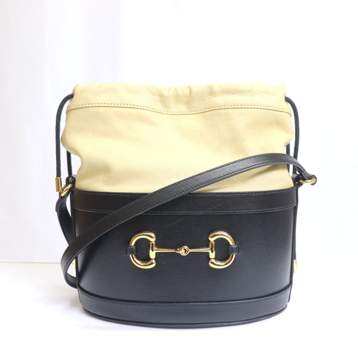 Gucci Horsebit Bucket Drawstring Shoulder Bag 602118 Leather 011 6388310 - World Quickdo
