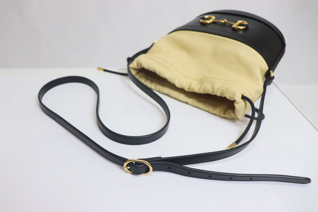 Gucci Horsebit Bucket Drawstring Shoulder Bag 602118 Leather 011 6388310 - World Quickdo