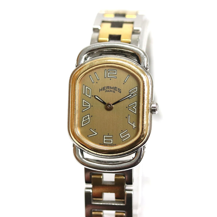 Hermes Rallye Quartz Watch RA1.220 Gold Tone Dial 20mm From Japan 231 6415819 - World Quickdo
