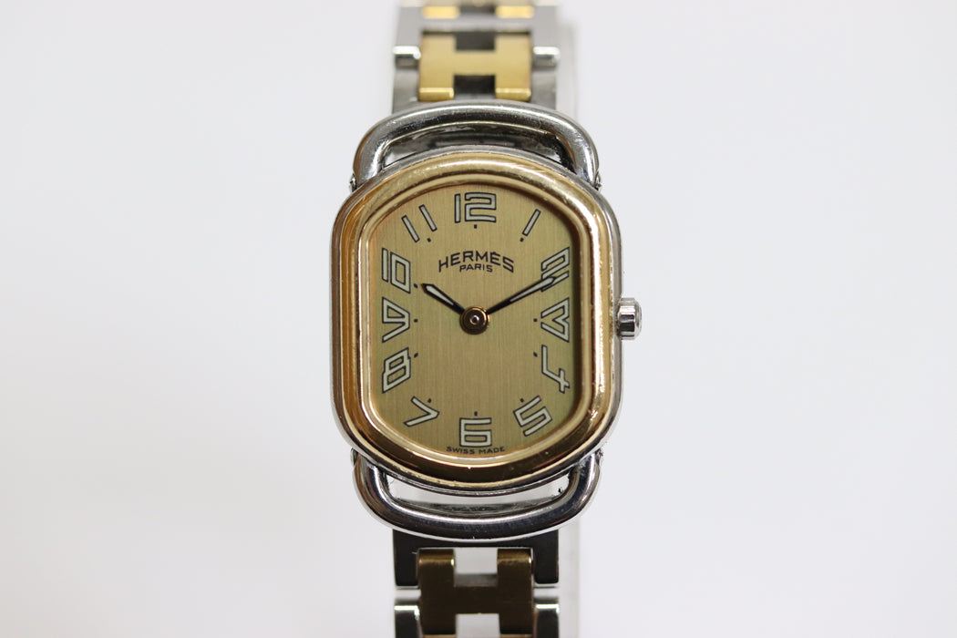 Hermes Rallye Quartz Watch RA1.220 Gold Tone Dial 20mm From Japan 231 6415819 - World Quickdo