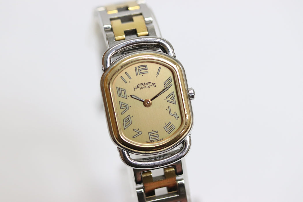 Hermes Rallye Quartz Watch RA1.220 Gold Tone Dial 20mm From Japan 231 6415819 - World Quickdo