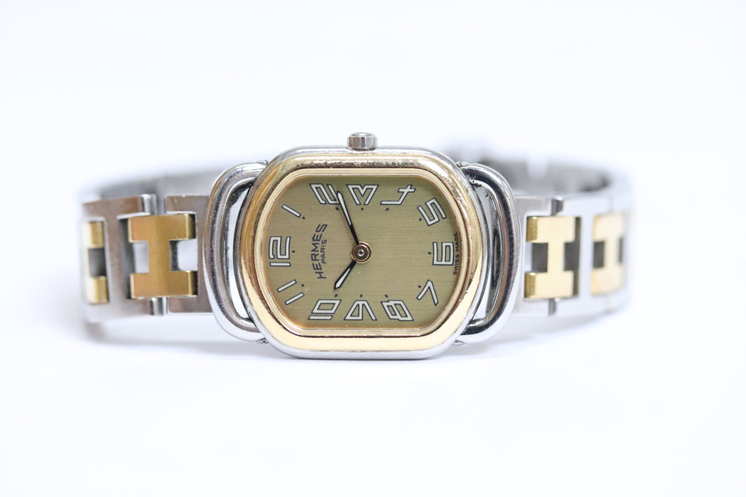 Hermes Rallye Quartz Watch RA1.220 Gold Tone Dial 20mm From Japan 231 6415819 - World Quickdo