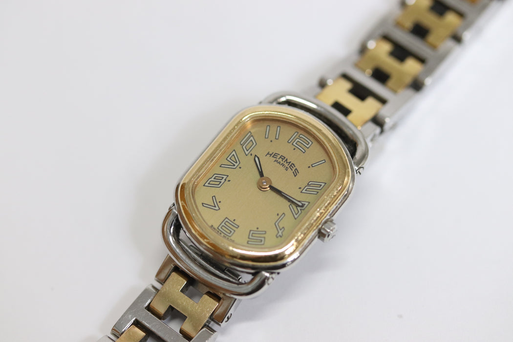 Hermes Rallye Quartz Watch RA1.220 Gold Tone Dial 20mm From Japan 231 6415819 - World Quickdo