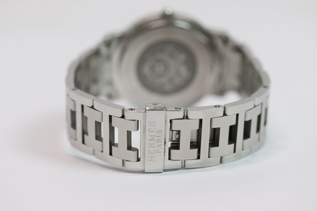HERMES Clipper CL6.710 Date Navy Dial Quartz Watch 36mm From Japan 011 6369703 - World Quickdo