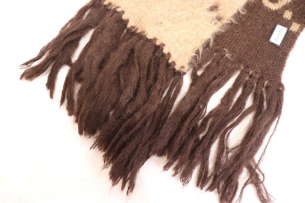Gucci Mohair Scarf Jumbo GG Fringe 638680 From Japan 272 6418105 - World Quickdo