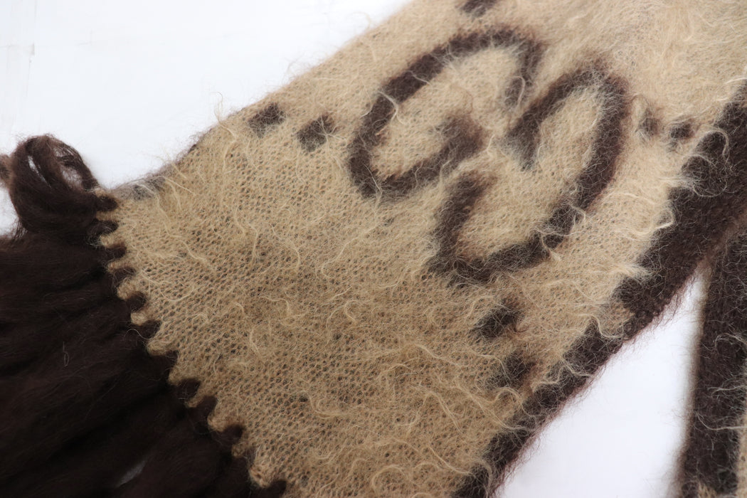 Gucci Mohair Scarf Jumbo GG Fringe 638680 From Japan 272 6418105 - World Quickdo