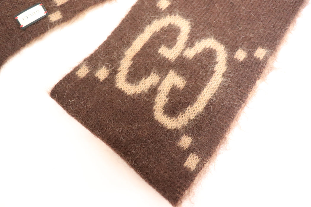 Gucci Mohair Scarf Jumbo GG Fringe 638680 From Japan 272 6418105 - World Quickdo