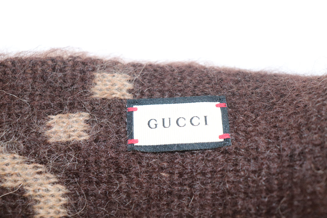 Gucci Mohair Scarf Jumbo GG Fringe 638680 From Japan 272 6418105 - World Quickdo