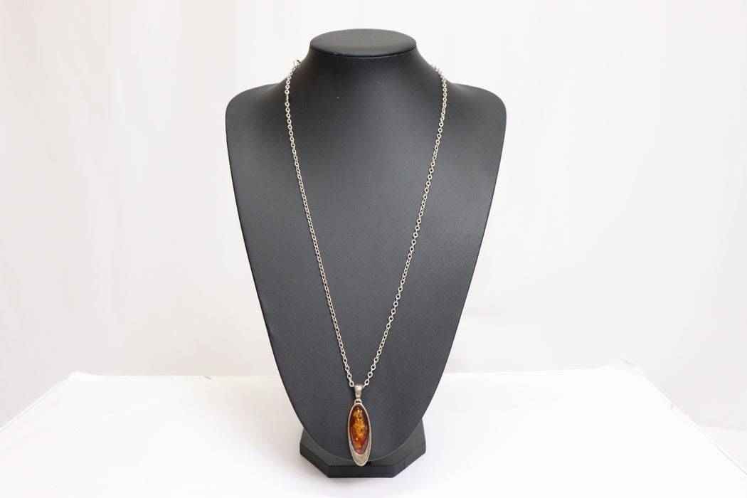 Georg Jensen Amber Necklace 925 With Box From Japan 218 6418574 - World Quickdo