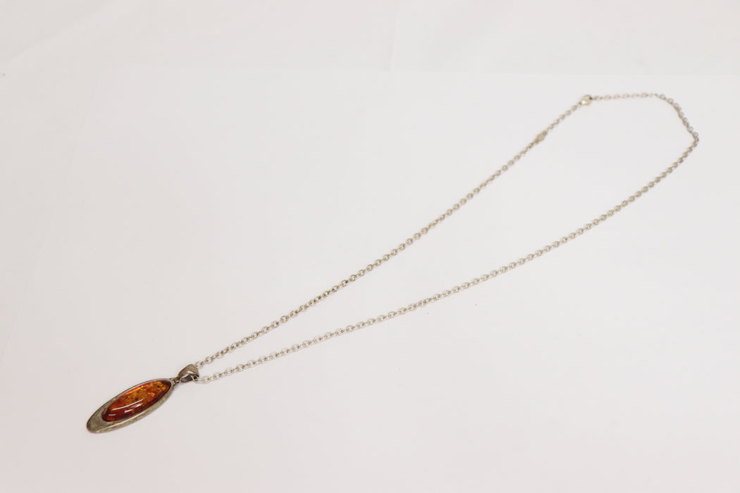 Georg Jensen Amber Necklace 925 With Box From Japan 218 6418574 - World Quickdo
