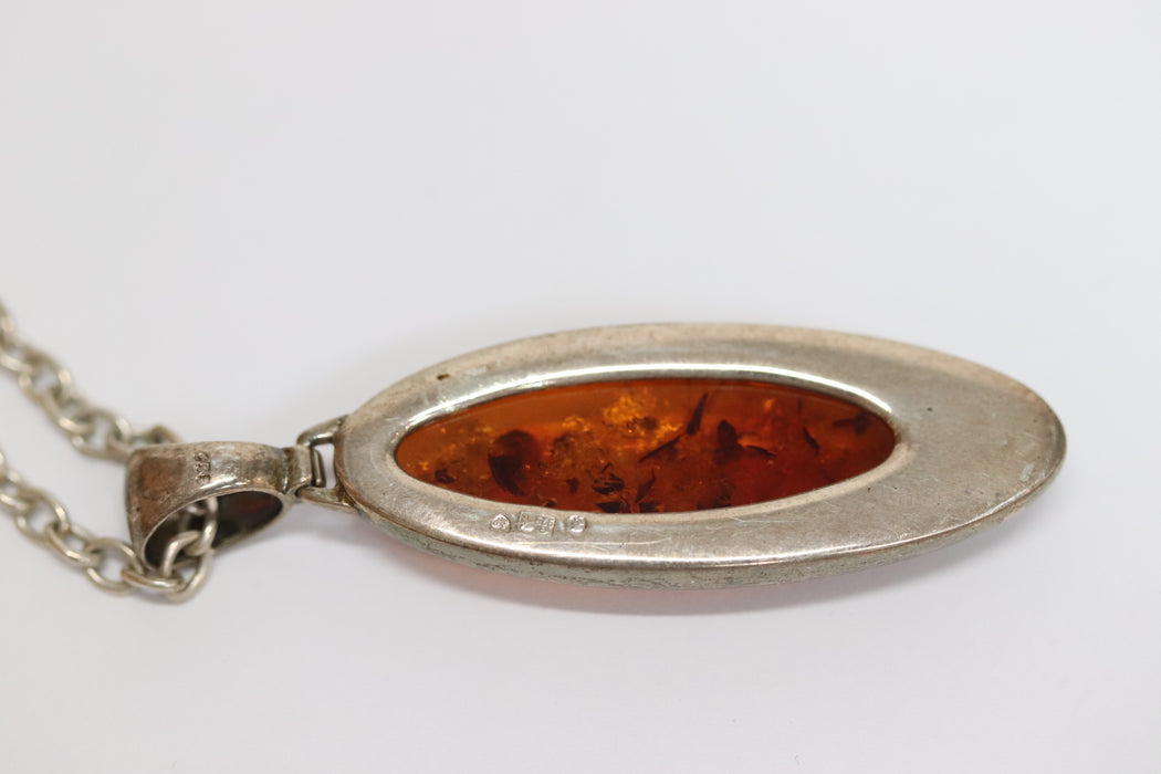 Georg Jensen Amber Necklace 925 With Box From Japan 218 6418574 - World Quickdo