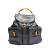 Gucci Bamboo Leather 003.2058 Black Backpack From Japan 272 6418108 - World Quickdo