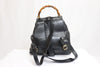 Gucci Bamboo Leather 003.2058 Black Backpack From Japan 272 6418108 - World Quickdo