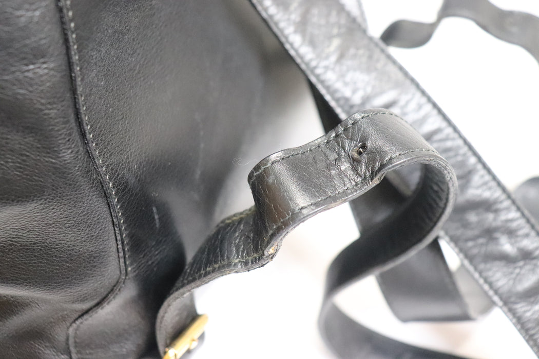 Gucci Bamboo Leather 003.2058 Black Backpack From Japan 272 6418108 - World Quickdo