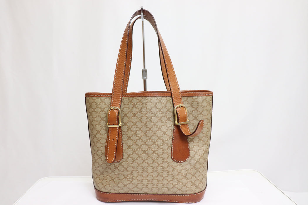 Celine Macadam PVC Leather Handbag Tote From Japan 076 6418605 - World Quickdo