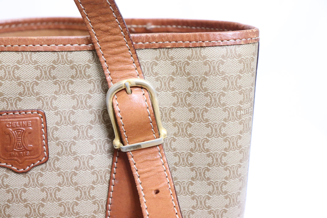 Celine Macadam PVC Leather Handbag Tote From Japan 076 6418605 - World Quickdo
