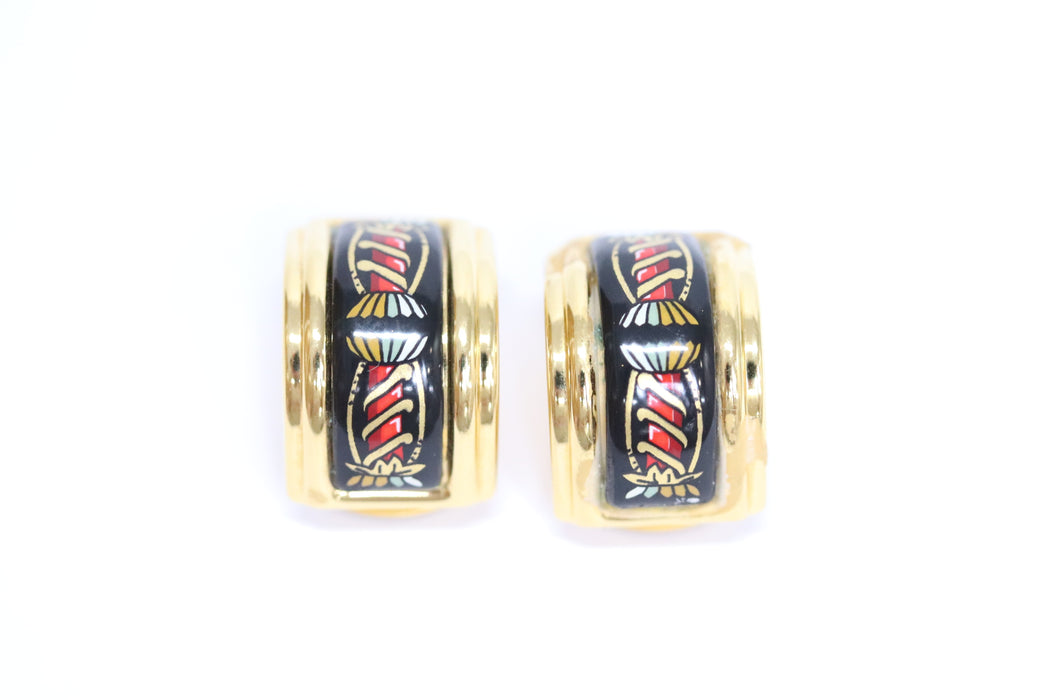 Hermes Enamel Bracelet Earrings Set From Japan 279 6418976 - World Quickdo