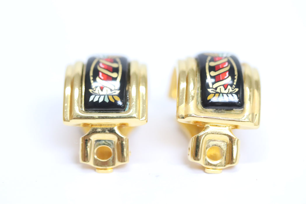 Hermes Enamel Bracelet Earrings Set From Japan 279 6418976 - World Quickdo