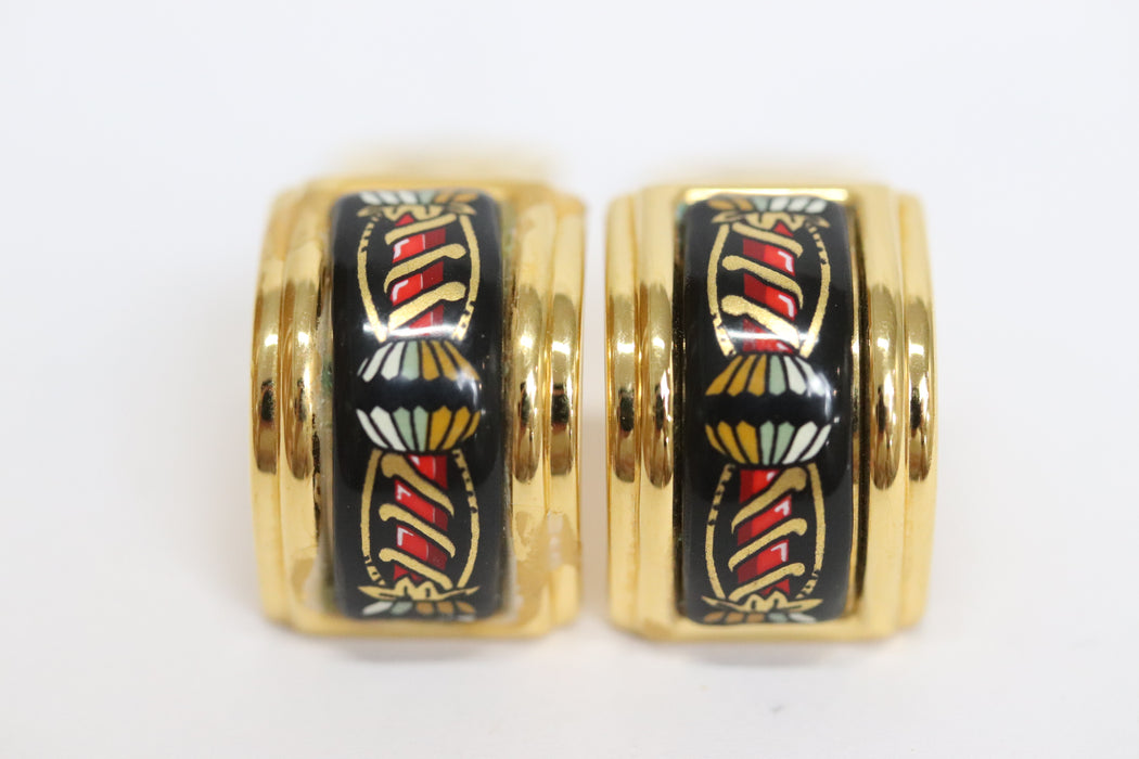 Hermes Enamel Bracelet Earrings Set From Japan 279 6418976 - World Quickdo
