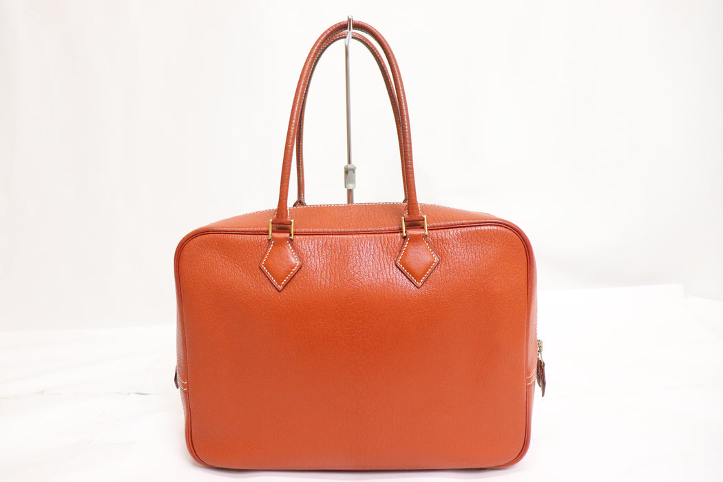 HERMES Plume 32 Leather Handbag From Japan 272 6420384