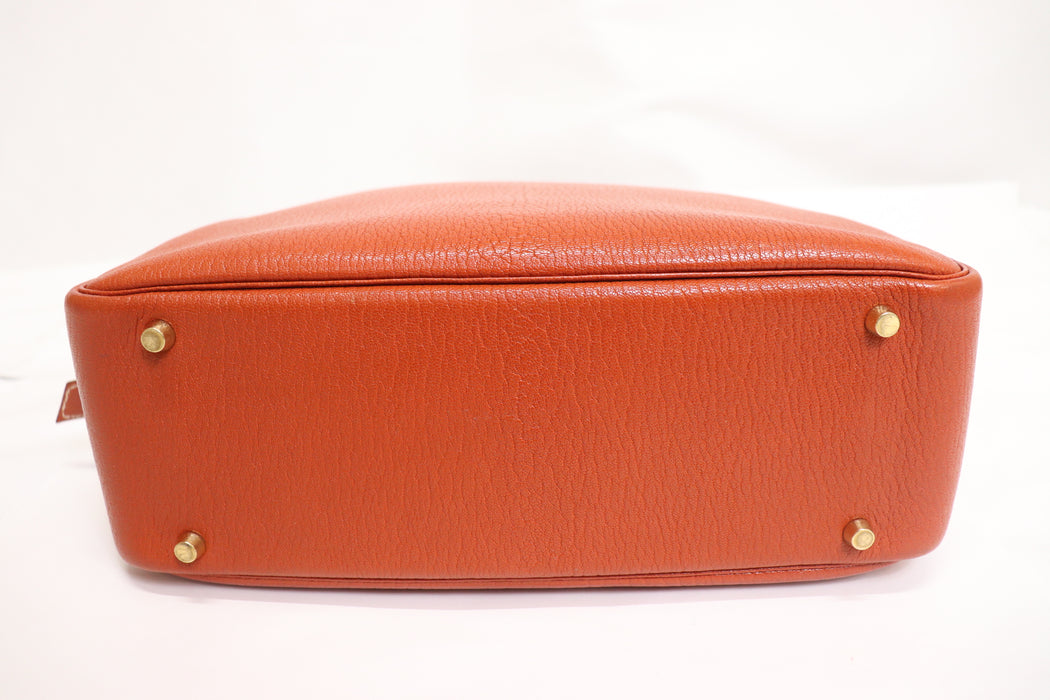 HERMES Plume 32 Leather Handbag From Japan 272 6420384