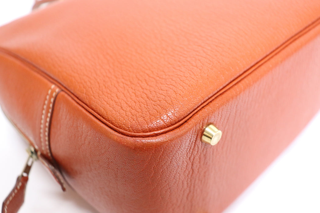 HERMES Plume 32 Leather Handbag From Japan 272 6420384