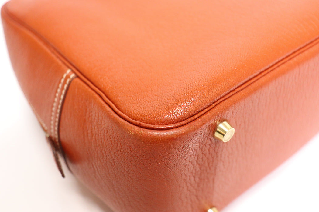 HERMES Plume 32 Leather Handbag From Japan 272 6420384