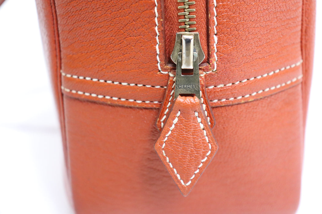 HERMES Plume 32 Leather Handbag From Japan 272 6420384