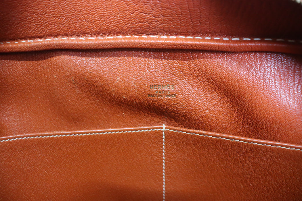 HERMES Plume 32 Leather Handbag From Japan 272 6420384