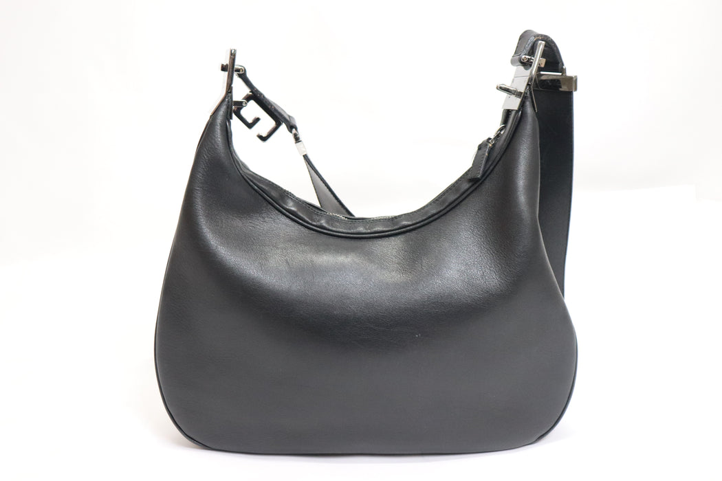 Gucci Hobo Shoulder Bag Leather Black 001.3315 From Japan 002 6419695 - World Quickdo