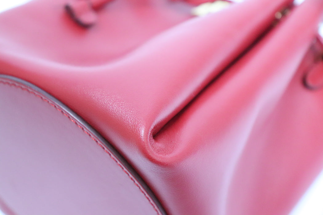 Burberry Mini Bucket Bag TB Shoulder Bag Leather Red From Japan 002 6419700 - World Quickdo
