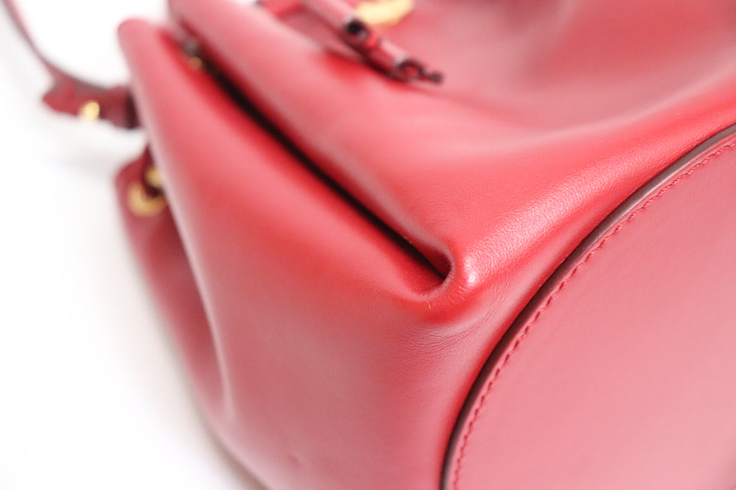 Burberry Mini Bucket Bag TB Shoulder Bag Leather Red From Japan 002 6419700 - World Quickdo