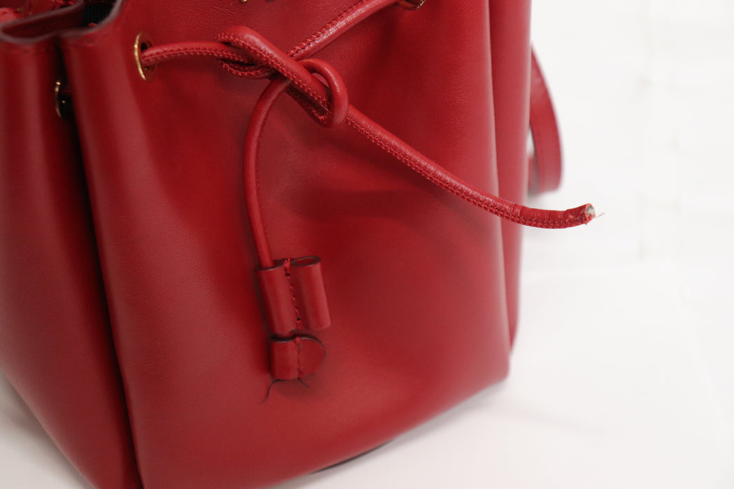 Burberry Mini Bucket Bag TB Shoulder Bag Leather Red From Japan 002 6419700 - World Quickdo