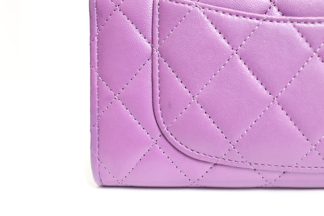 Chanel Matelasse Leather Wallet Purple From Japan 272 6420390