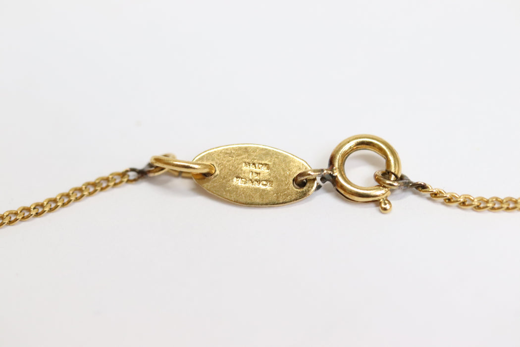 Chanel CC Rhinestone Necklace Gold Tone From Japan 272 6420418 - World Quickdo