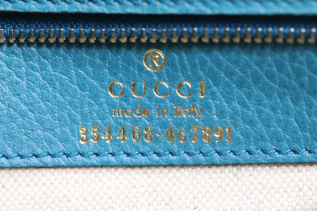 Gucci Swing Tote Bag 354408 Blue From Japan 272 6420404 - World Quickdo