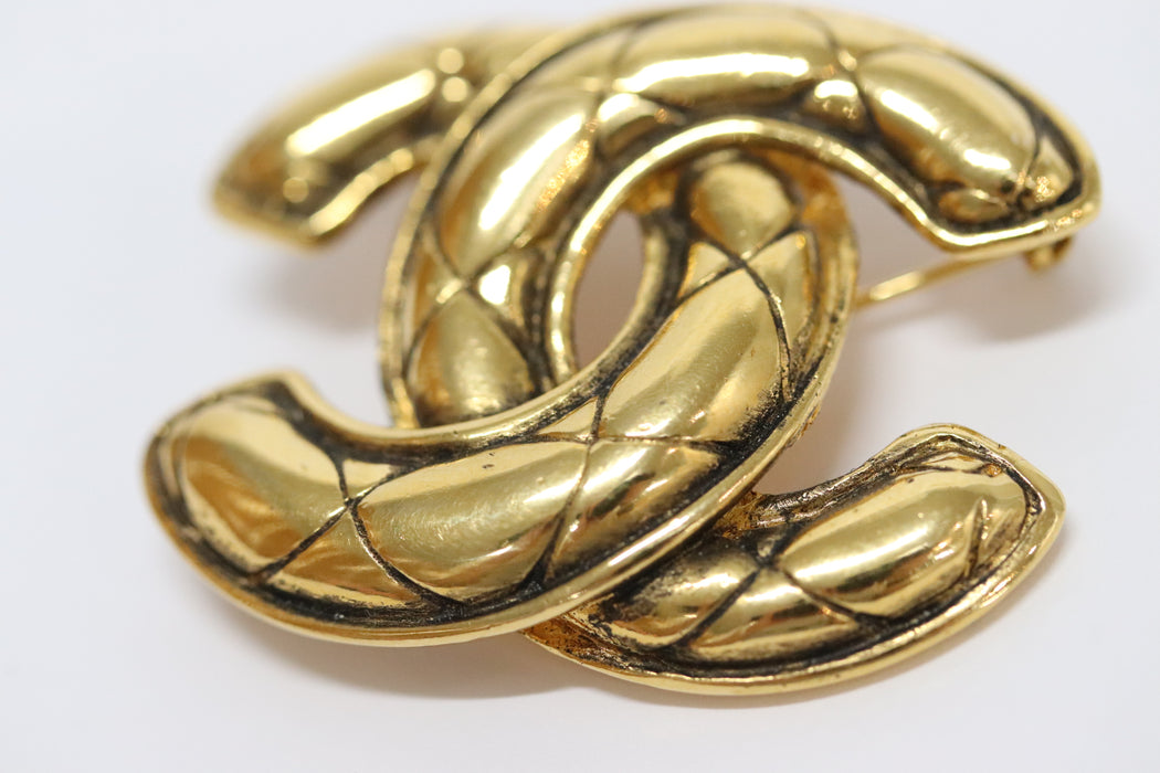 Chanel CC Coco Mark Brooch Gold Tone From Japan 218 6420504 - World Quickdo