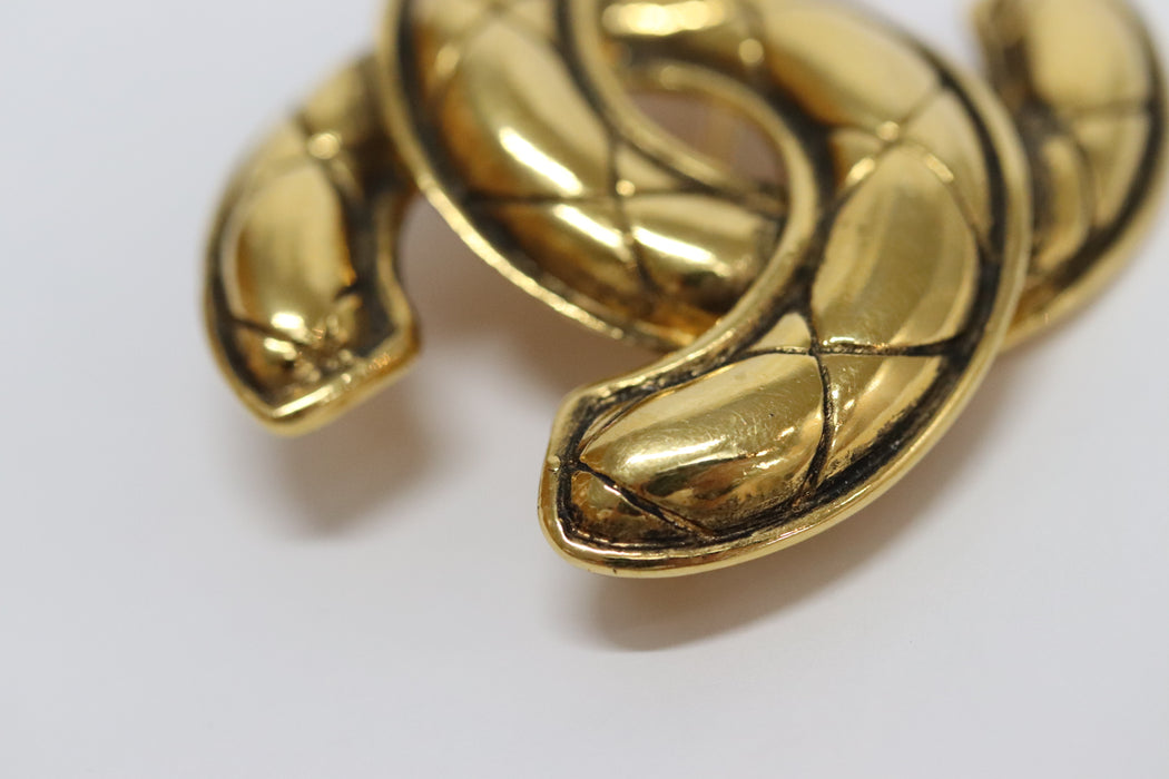 Chanel CC Coco Mark Brooch Gold Tone From Japan 218 6420504 - World Quickdo