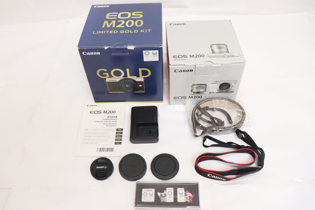 [Excellent] Canon EOS M200 Limited Gold 24.1MP 15-45mm f/3.5-6.3 285 6422167