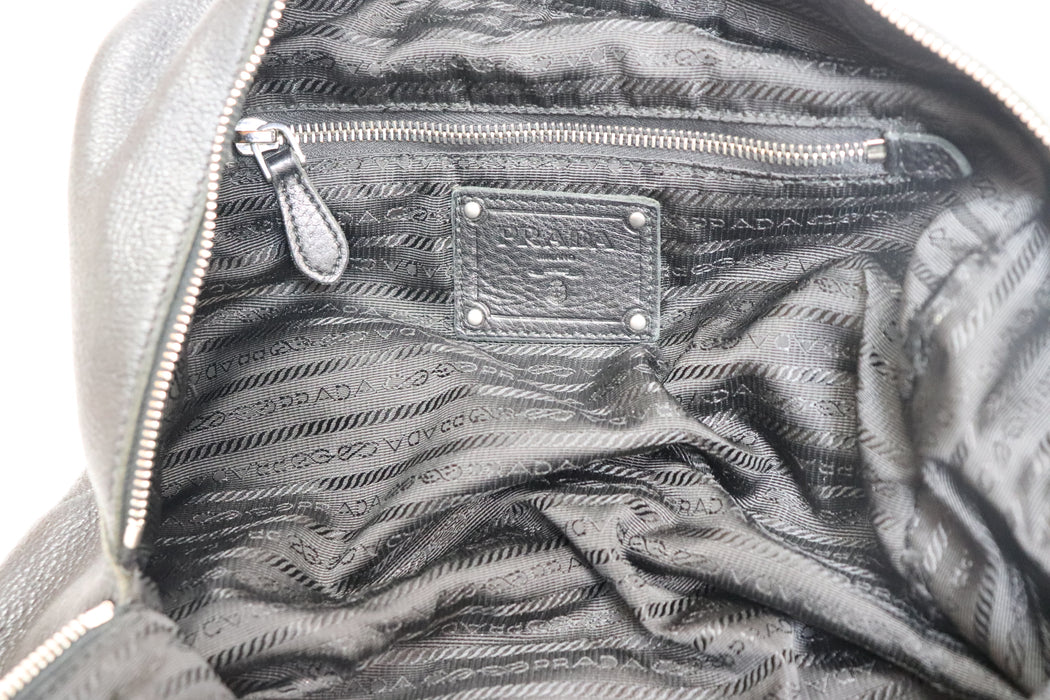 Prada Leater Tote Bag BL0507 Black From Japan 272 6421286 - World Quickdo