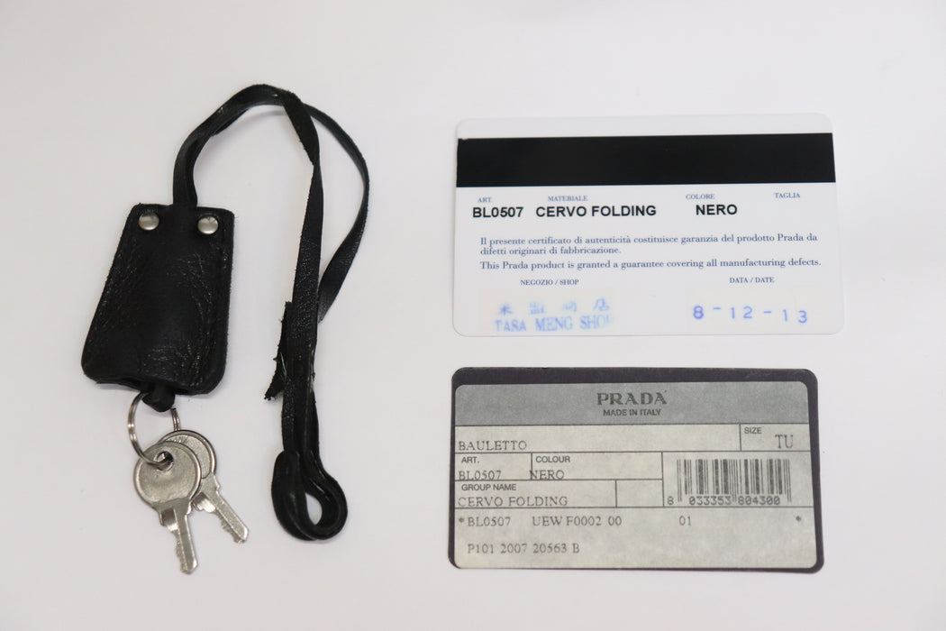 Prada Leater Tote Bag BL0507 Black From Japan 272 6421286 - World Quickdo