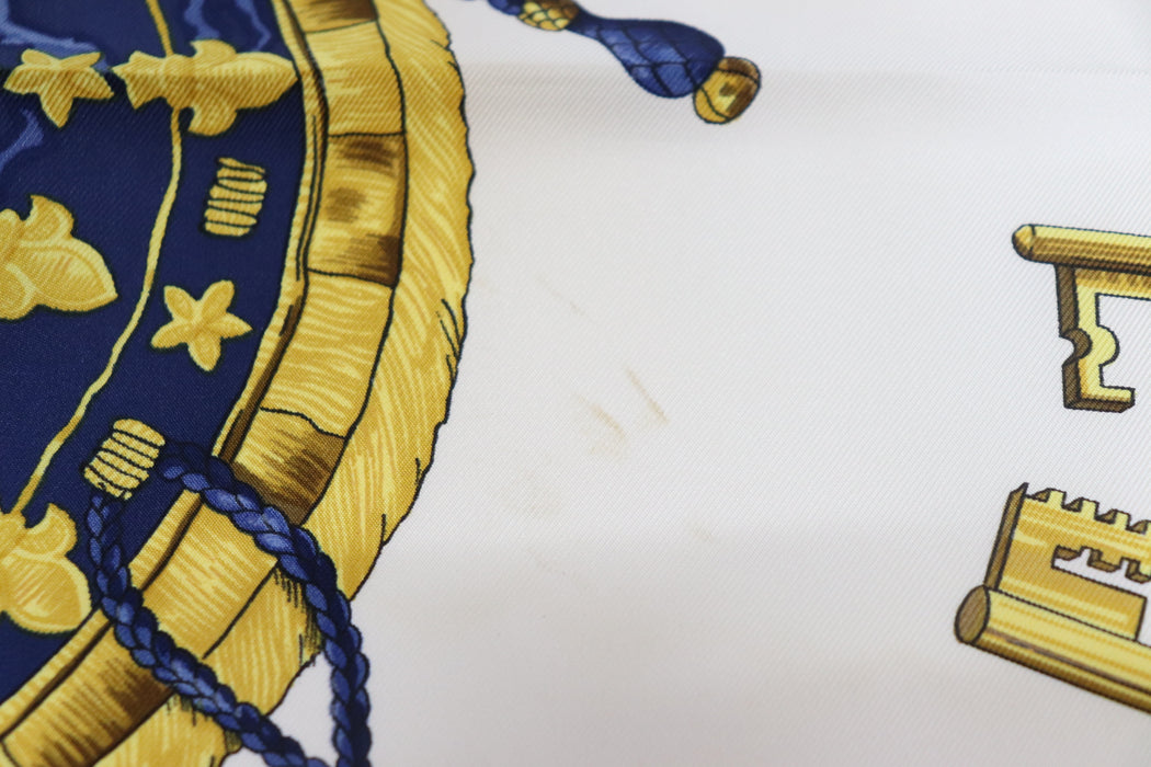 Hermes Carre 90 Silk Scarf "LES CLES "From Japan 218 6422510 - World Quickdo