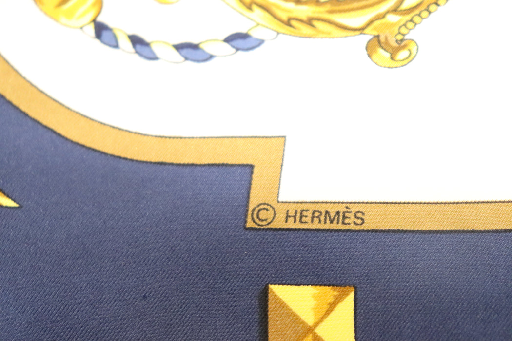 Hermes Carre 90 Silk Scarf "LES CLES "From Japan 218 6422510 - World Quickdo