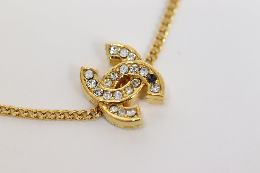 Chanel CC Coco Mark Rhinestone Bracelet Gold Tone From Japan 218 6422441 - World Quickdo