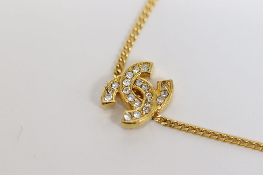 Chanel CC Coco Mark Rhinestone Bracelet Gold Tone From Japan 218 6422441 - World Quickdo