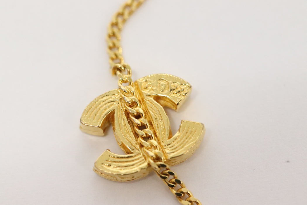 Chanel CC Coco Mark Rhinestone Bracelet Gold Tone From Japan 218 6422441 - World Quickdo