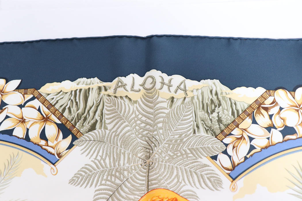 Hermes Carre 90 Silk Scarf "ALOHA "From Japan 231 6422893 - World Quickdo