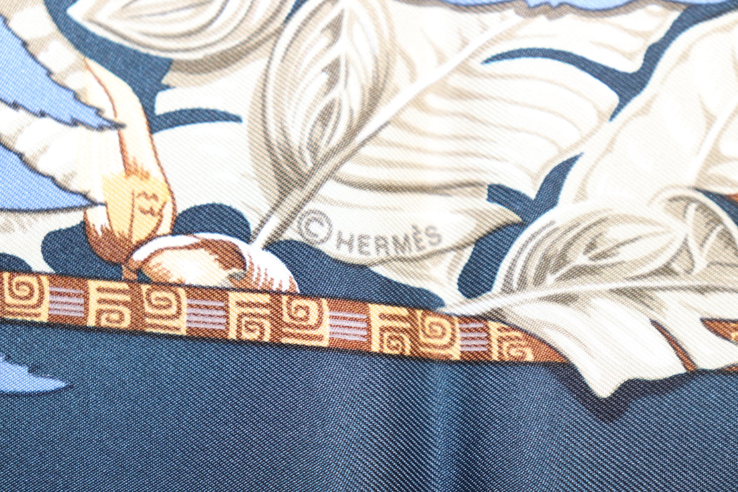 Hermes Carre 90 Silk Scarf "ALOHA "From Japan 231 6422893 - World Quickdo